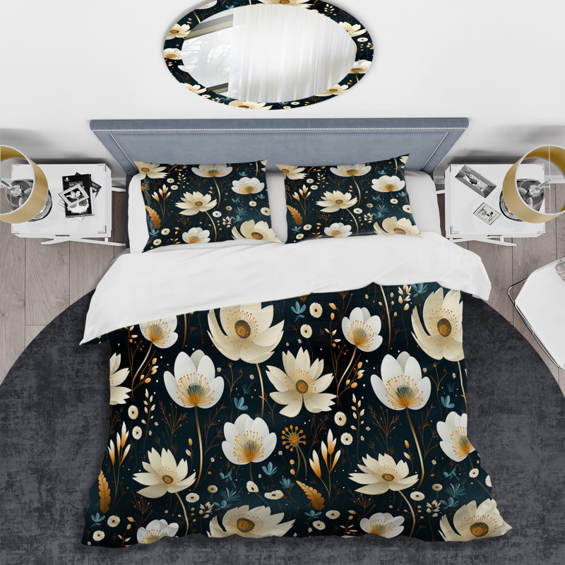 Divine Dreams Floral Pattern VI - Ensemble de housse de couette à motif floral