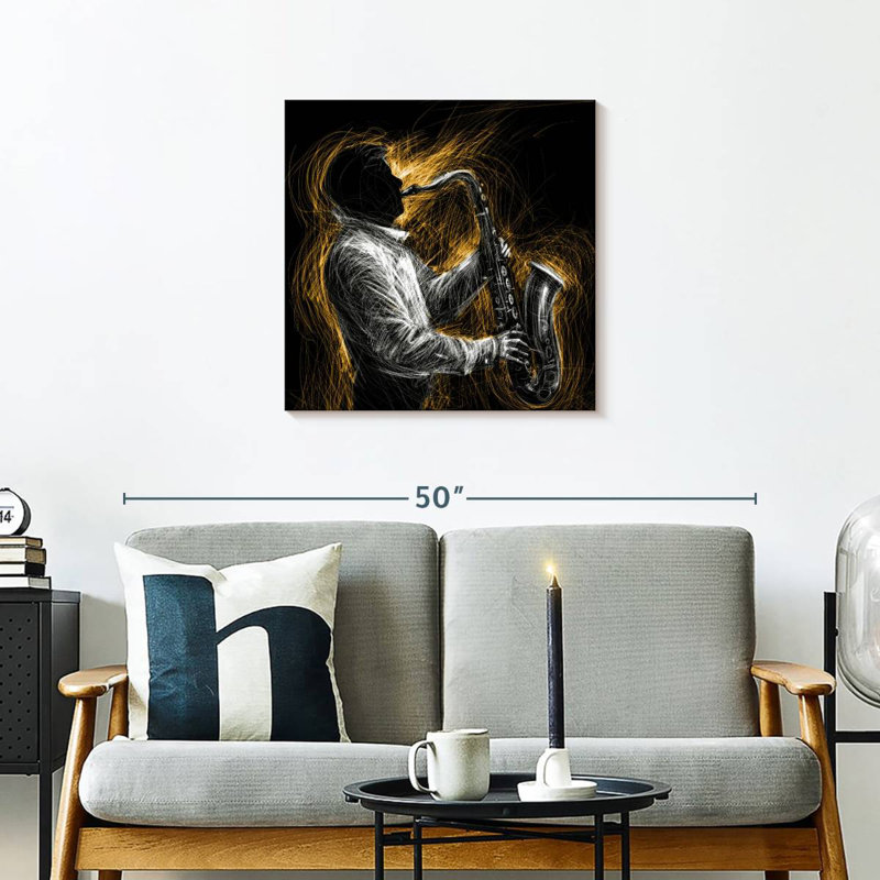 Abarca Saxophone Solo, H 24 po x l 24 po