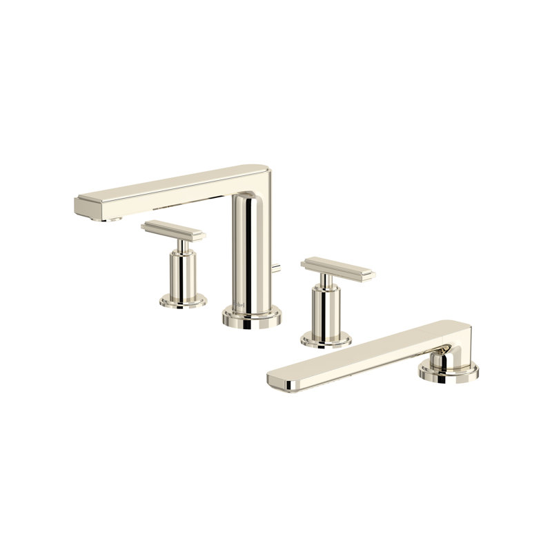 Manifesto 4-Hole Deck Mount Tub Filler, Polished Nickel