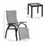 Ensemble de 3 chaises longues avec dossier et repose-pieds réglables Outsunny, gris