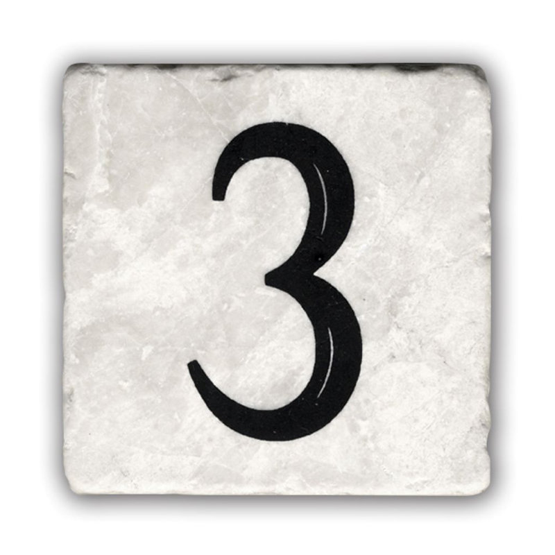 Numéro de maison de carrelage 4 po, 3