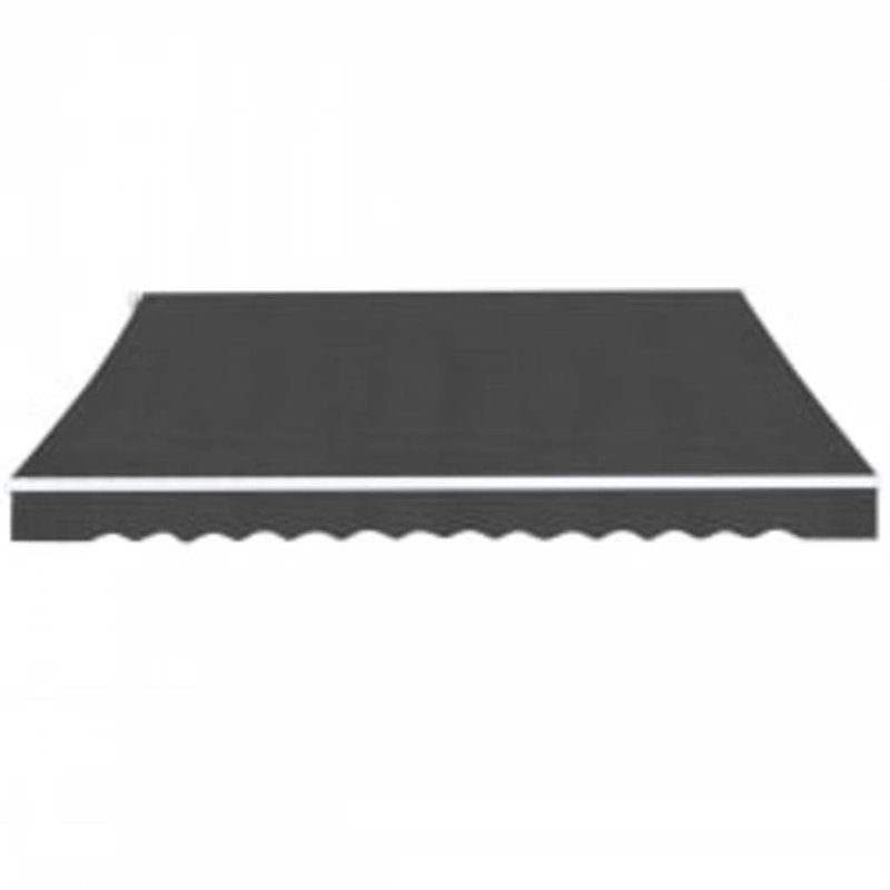 Dakota Fields 600cm W x 300cm D Polyester Cover Retractable Patio Awning, Anthracite