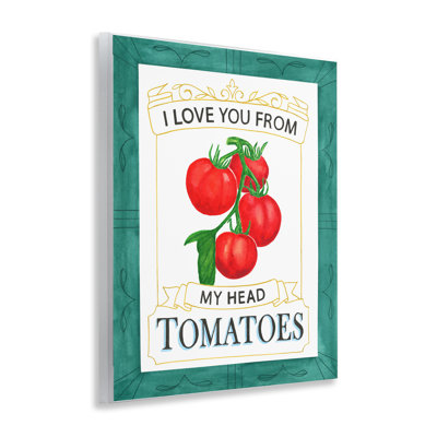 Plaque murale «My Head Tomatoes» par Lara Beeston