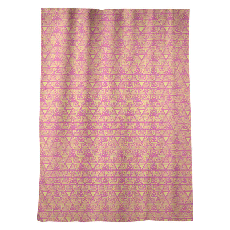 Jordao Room Darkening Curtain Single Panel, Pink/Yellow