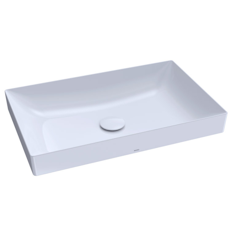 Kiwami Ceramic Rectangular Vessel Bathrroom Sink with Overflow