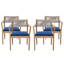 Ensemble de 4 chaises d'extérieur en bois d'acacia-230365199