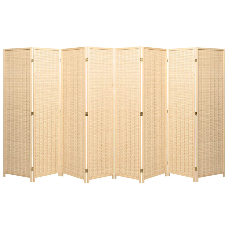 Paravent en bois massif Akridge, 8, Naturel