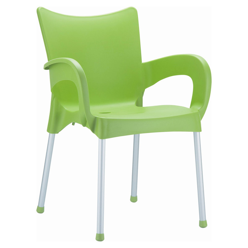 Goines Stacking Patio Dining Armchair, Apple Green
