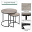 2 Piece Coffee Table Set Wood Nesting Table-1143669377