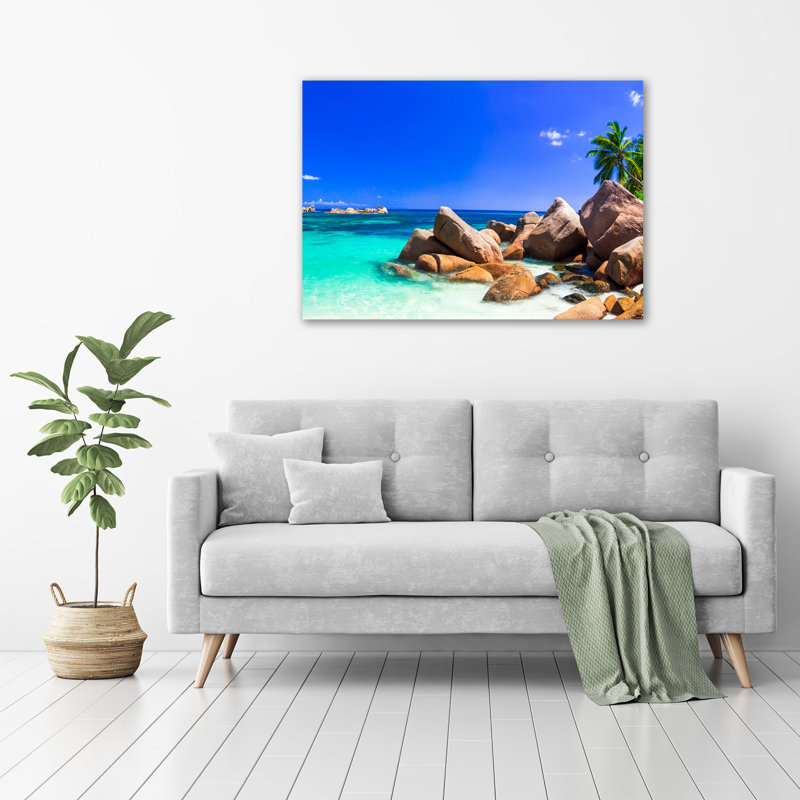 Seychelles Beach - No Frame Print on Glass