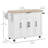 Kitchen Island On Wheels, Rolling Kitchen Cart With Rubberwood Top, Drawer, Spice Rack, Towel Rack, Storage Cabinet With Inner Adjustable Shelves-830385007