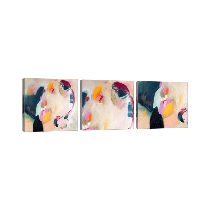 Bundled Parallels Triptych - ensemble d'art mural sur toile - toile tendue (ensemble de 3)