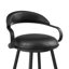 Aigerim Swivel Counter or Bar Stool with Iron Frame and Faux Leather-833175389-833175384