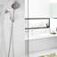 Pomme de douche à main réglable à 5 modes avec haut et tuyau, fixation murale, pomme de douche ronde, diamètre de 3,5 po, eau amovible, support en cuivre fin, standard G1 / 2, aucun outil requis, matériau ABS,