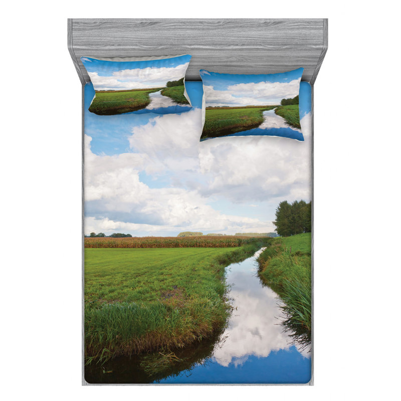 Microfiber Sheet Set, Queen Sheet Set with Fitted Sheet