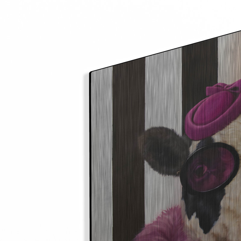  «Lady Moo Moo» par Lucia Heffernan, art mural en métal, 24 po x 24 po, H 24 po x l 24 po