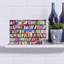 Murmures parmi les livres - Affiche murale colorée et vibrante représentant une architecture contemporaine-1554981603
