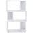 Modern Staggered 3-Shelf Manor Bookcase, White