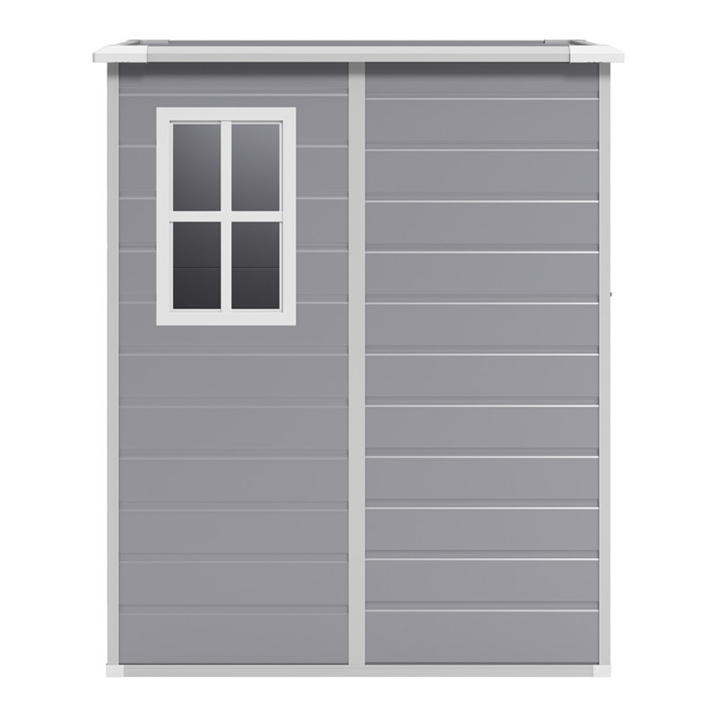 Asjha 12 ft. W x 10 ft. D Plastic Pent Tool Shed
