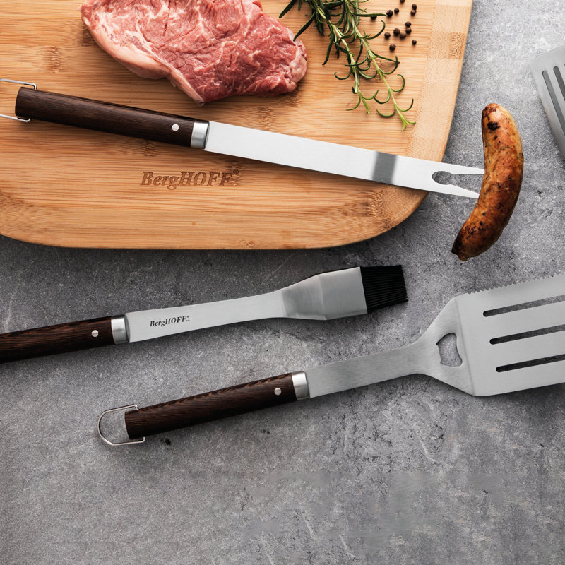 Fourchette à découper en acier inoxydable avec poignée en bois BergHOFF Essentials, 17 pi