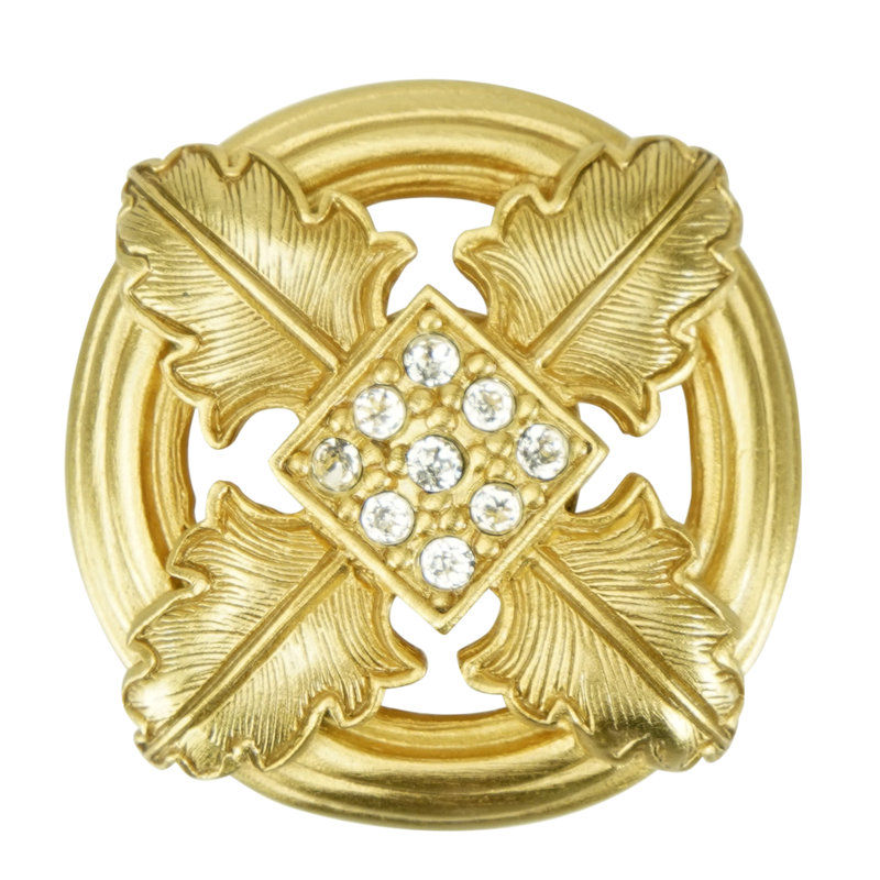 HOLLIS KNOB; CLEAR CRYSTAL, Gold