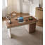 Bureau en bois massif de couleur noyer clair luxueux haut de gamme-1567443989