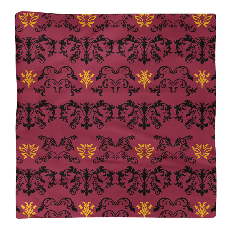 Serviette de football Arizona, Noir / rouge / jaune, polyester, l 22 po x L 22 po