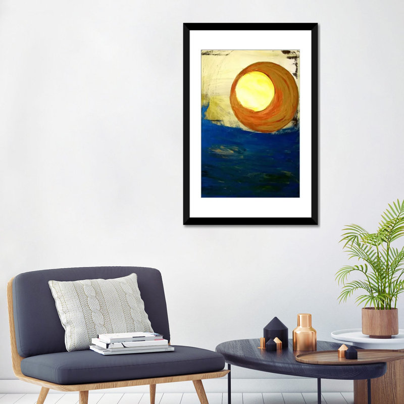 «Lunartraction», reproduction sur toile tendue, H 24 po x l 16 po x P 1 po, Papier avec cadre noir, Blanc