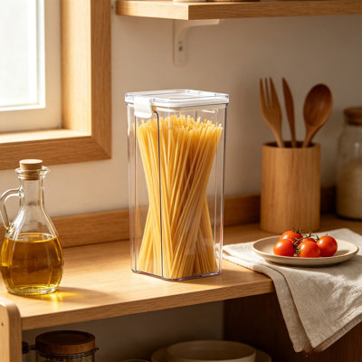 Festival wooden serving trays 4 Sizes Available Food Storage Containers With Lids Clear Plastic Pantry Organizer Canister Kitchen Storage Jar For Dry Food Cereal Grains Vegetables