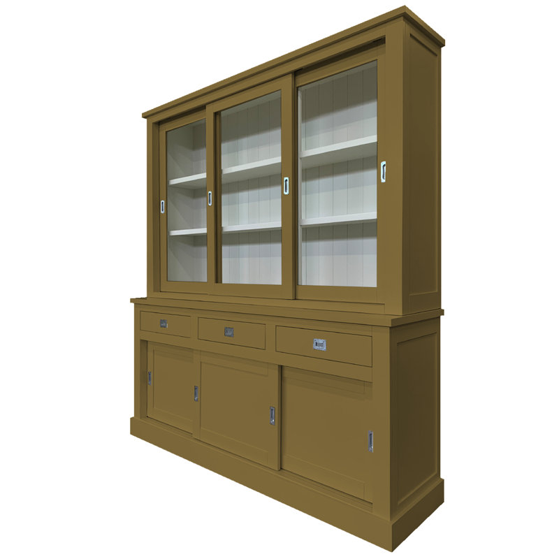 Lemire Display Cabinet, Green/Brown