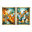 «Green Orange Prismatic Maze I», ensemble de 2 décorations murales abstraites-1393058325-1552714539