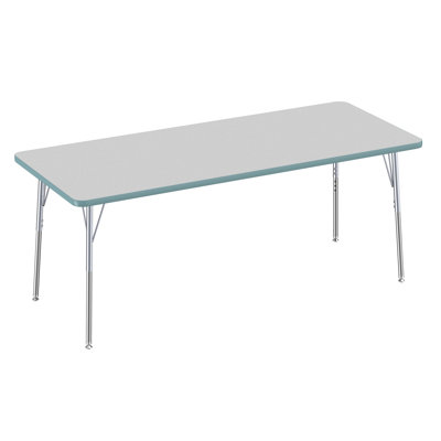 Table rectangulaire d'activité rectangulaire avec pieds réglables