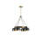 4-Light Metal Shade Chandelier