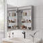 Armoire à pharmacie de salle de bain avec lumières, armoire à pharmacie à DEL avec miroir, petite armoire, armoire d'entrée