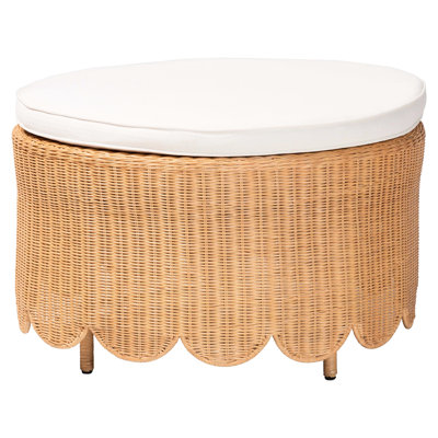Avec structure en métal, fabrication en bois naturel et en bois d'ingénierie, jupe festonnée, coussin en tissu rembourré en mousse amovible, couleur principale miel, 30,79 po Large, profond, 16,43 po de hauteur, 19,74 lb, pour différentes utilisations