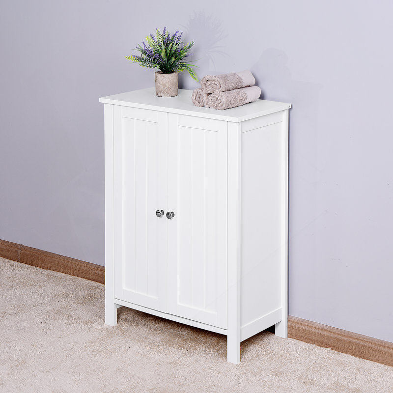 Armoire de rangement en bois blanc avec tablette réglable pour un usage domestique polyvalent et un assemblage facile