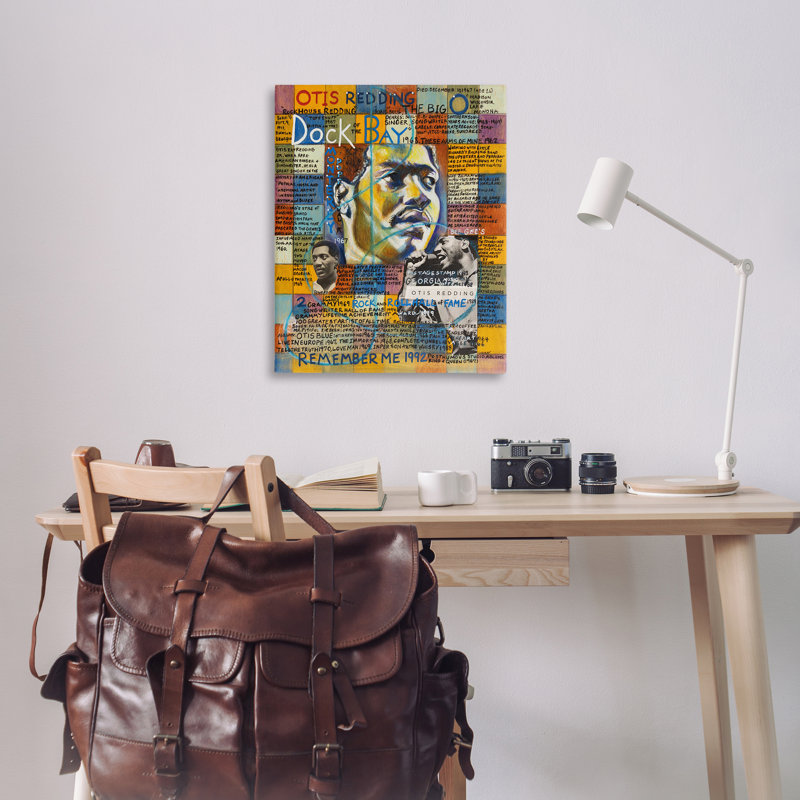 Art mural sur toile Otis Redding Collage par Sabin, H 40 po x l 30 po