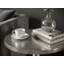 Silver Raw Finish Aluminium Side Table-1385398740