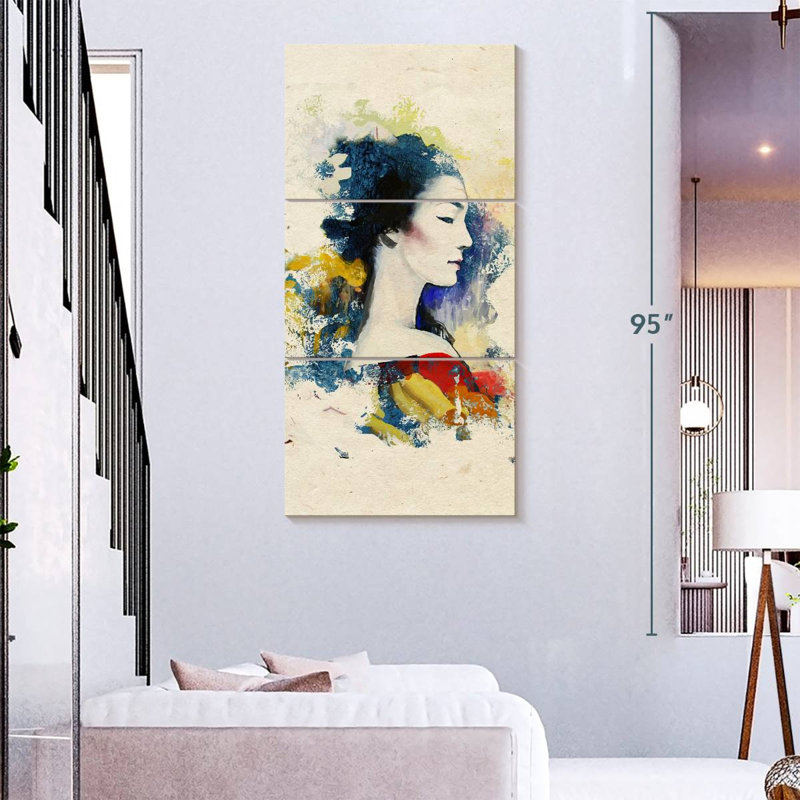 Classic Geisha Portrait, 75" H x 36" W