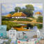 Vieux paysage villageois II - décoration murale traditionnelle sur toile-968982068-968982049