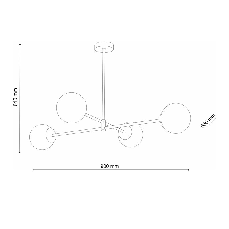 Lowell 4 - Light Sputnik Chandelier