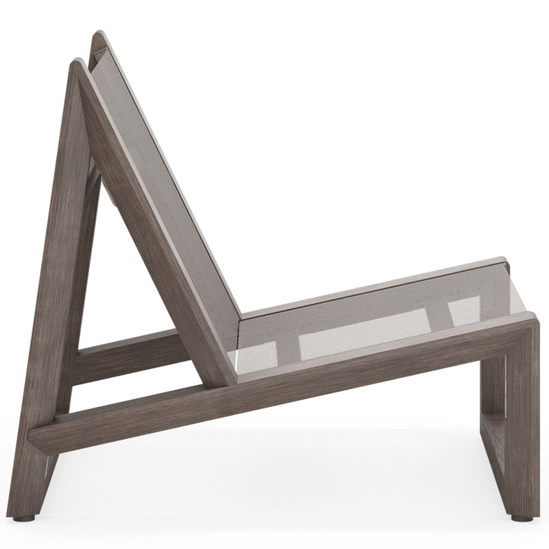 Sierra Outdoor Lounge Chair, Graphite, Pewter