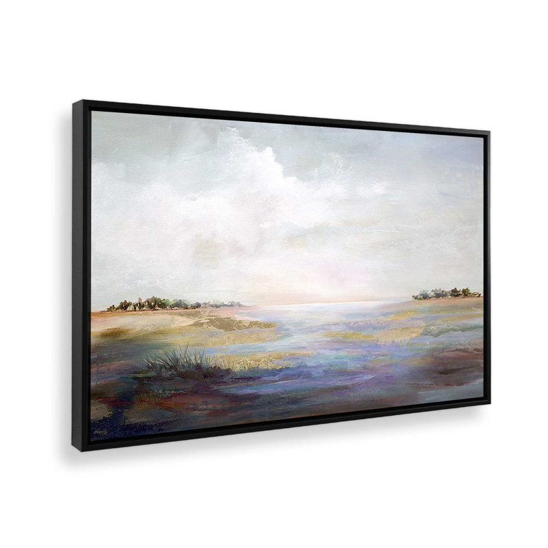 «Whispering Reverie», reproduction sur toile, Cadre flottant noir satiné, H 34 po x l 50 po x P 1,75 po