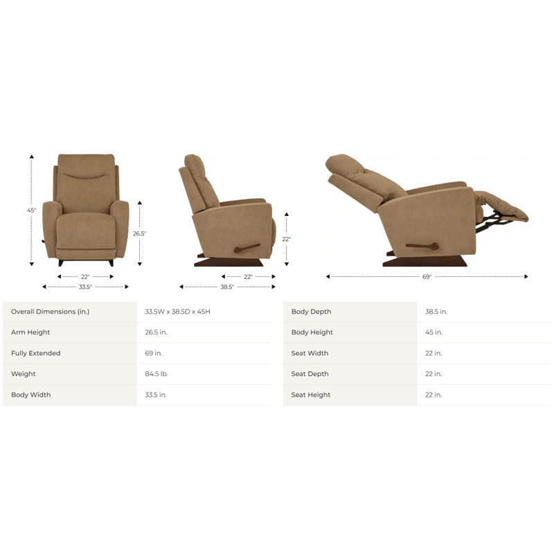 Kodie Rocker Recliner, Buff