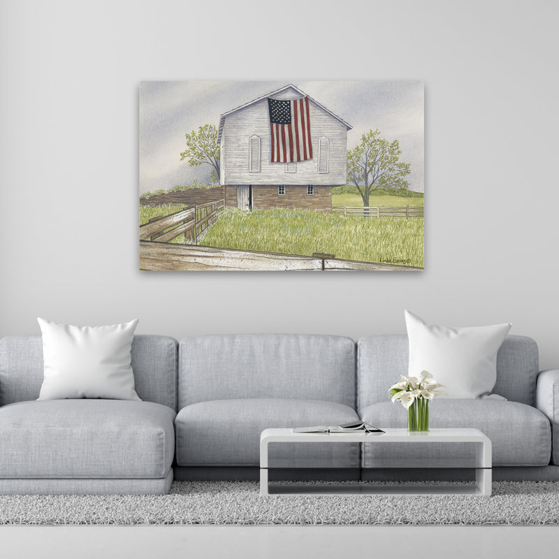 «Heartland» patriotique - art patriotique contemporain du 4 juillet, H 60 po x l 40 po