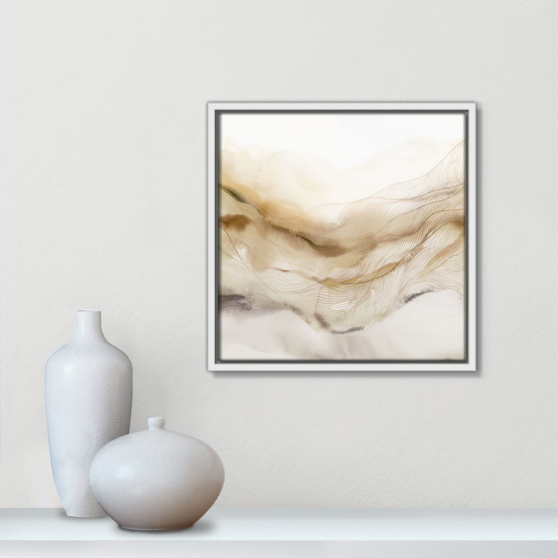 «Line Haze I» par Isabelle Z, Blanc, H 13,5 po x l 13,5 po