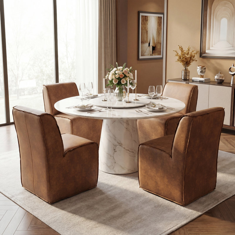 Chaise de salle à manger Cozy Elegant, Brun