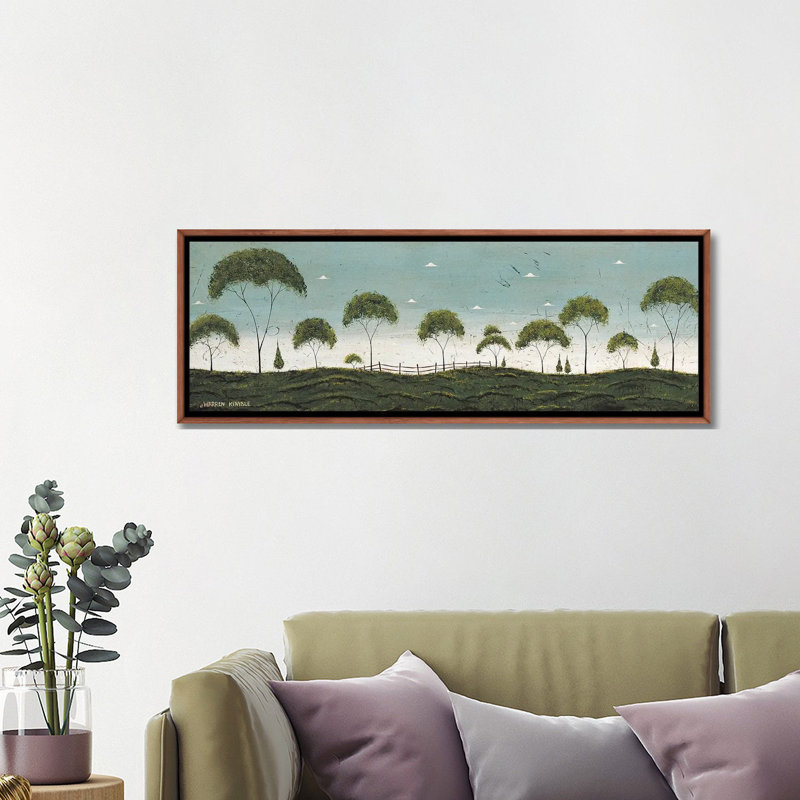 Tree Row - reproduction d'art murale encadrée, H 16 po x l 48 po, Brun, Reproduction encadrée sans passe-partout