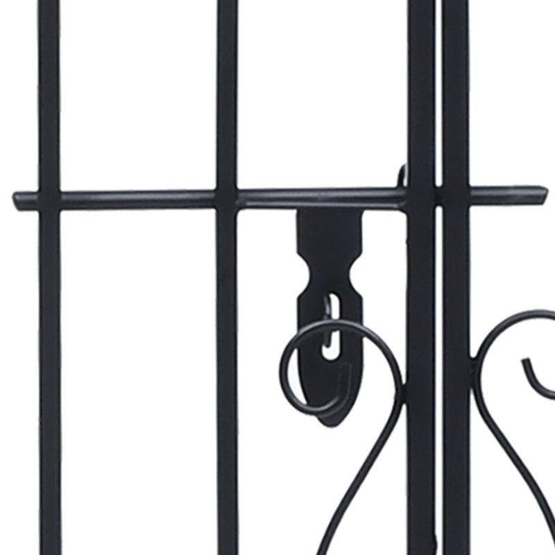 Jay 100cm H x 122cm W Metal Gate, Black, 100cm H x 122cm W x 20.5cm D