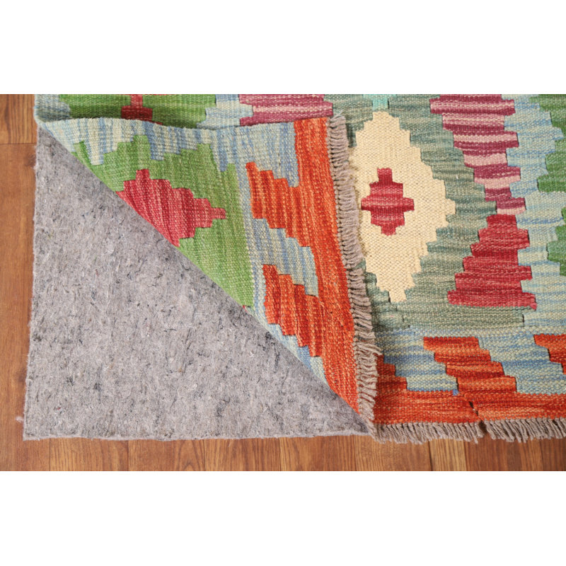 Tapis de couloir oriental géométrique Kilim 3 x 10